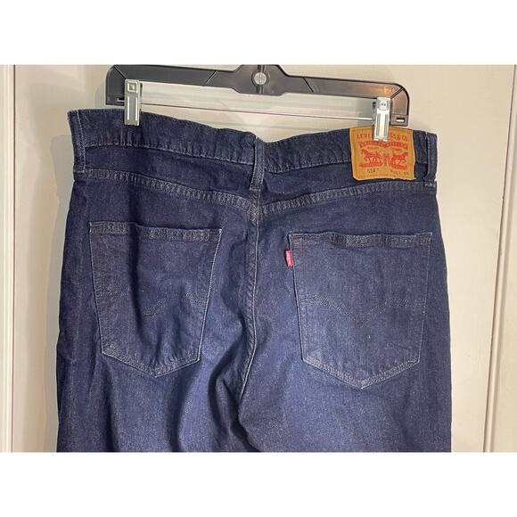 Levi's 514 Jeans Mens 36x32 Dark Wash Straight Officecore Minimalist Preppy - Picture 4 of 6